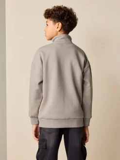 Écru - Chandail zippé à Col cheminée (3-16ans)