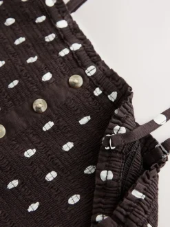 écru - Combinaison bandeau en lin