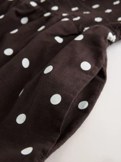 écru - Combinaison bandeau en lin