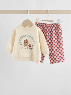 écru - Ensemble sweat-shirt et pantalons bébé 2 pièces (0mois-2ans)
