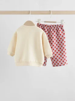 écru - Ensemble sweat-shirt et pantalons bébé 2 pièces (0mois-2ans)