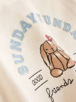 écru - Ensemble sweat-shirt et pantalons bébé 2 pièces (0mois-2ans)