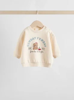 écru - Ensemble sweat-shirt et pantalons bébé 2 pièces (0mois-2ans)
