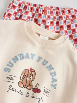 écru - Ensemble sweat-shirt et pantalons bébé 2 pièces (0mois-2ans)