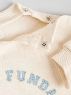 écru - Ensemble sweat-shirt et pantalons bébé 2 pièces (0mois-2ans)