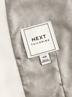 écru - Gilet de costume texturé