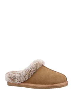 Écru - Hush Puppies Amara Chaussons d'hiver doublés de fausse fourrure