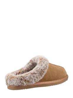 Écru - Hush Puppies Amara Chaussons d'hiver doublés de fausse fourrure