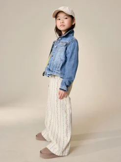 écru - Jean imprimé floral (3-16ans)