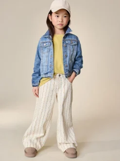 écru - Jean imprimé floral (3-16ans)