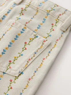 écru - Jean imprimé floral (3-16ans)