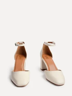 Écru - Linzi Sydney talons de cour à bout carré