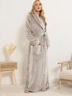 Écru - Long Tall Sally Peignoir châle Super Luxe Maxi
