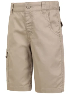 Écru - Mountain Warehouse Kids 100Short cargo en coton à 100