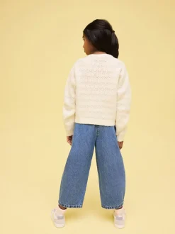 écru - Pull 3D à fleurs brodées (3-16ans)