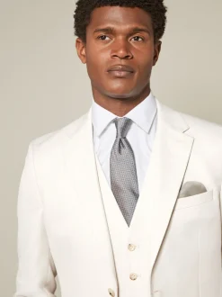 écru - Slim Fit (Slim Fit) - Veste de costume texturée