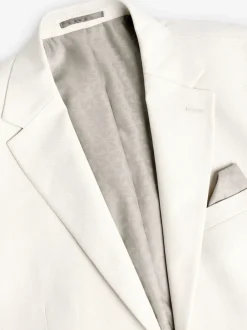 écru - Slim Fit (Slim Fit) - Veste de costume texturée