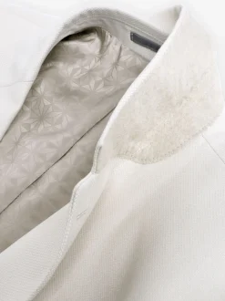 écru - Slim Fit (Slim Fit) - Veste de costume texturée