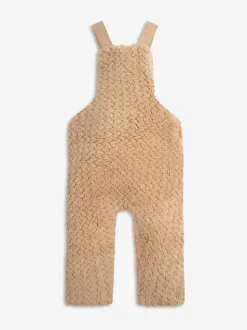 Écru - The Little Tailor Ensemble salopette et body en polaire sherpa épaisse bébé