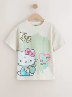 écru - T-shirt imprimé graphique oversize Hello Kitty (3-16ans)