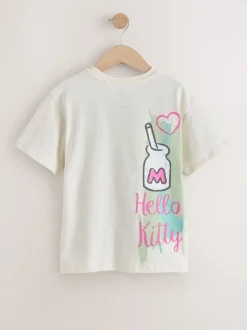 écru - T-shirt imprimé graphique oversize Hello Kitty (3-16ans)