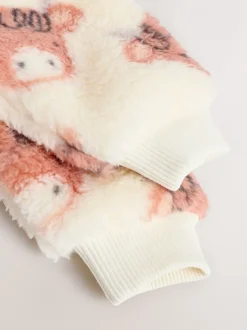 Écru Hamish - Combinaison de nuit épaisse en polaire bébé