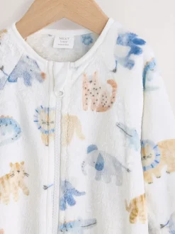 Écru imprimé safari - Dors-bien bébé pour polaire