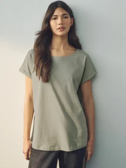 Écru/Taupe/Brown/Bleu/Jaune - Lot de 5 T-shirts à mancherons