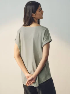 Écru/Taupe/Brown/Bleu/Jaune - Lot de 5 T-shirts à mancherons