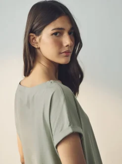 Écru/Taupe/Brown/Bleu/Jaune - Lot de 5 T-shirts à mancherons