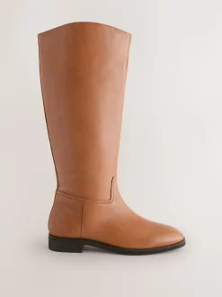 Cuir marron fauve - Bottes d’équitation plates Forever Comfort®