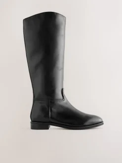 Cuir noir - Bottes d’équitation plates Forever Comfort®
