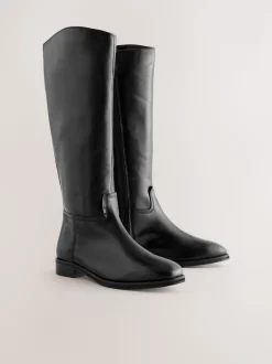 Cuir noir - Bottes d’équitation plates Forever Comfort®
