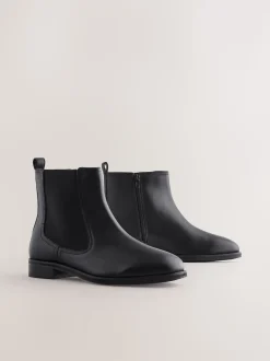 Cuir noir - Bottines Chelsea ultra confortables
