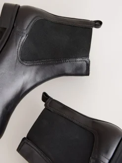 Cuir noir - Bottines Chelsea ultra confortables