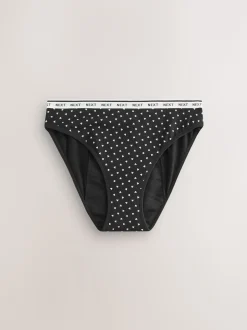 Cœur noir/rouge - Culotte pour règles abondantes 2 Pack
