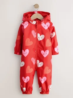 Cœur rouge - Combinaison imperméable imprimée (6 mois-7 ans)