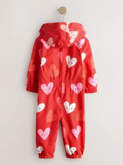 Cœur rouge - Combinaison imperméable imprimée (6 mois-7 ans)