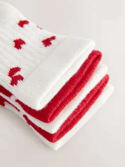 Cœur rouge - Lot de 5 chaussettes pour bébé (0mois-2ans)