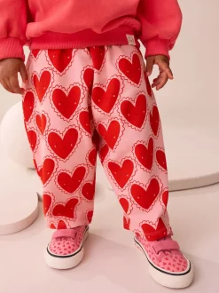 Cœur rouge - Pantalons Coupe ballon texturés (3mths-7yrs)