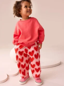 Cœur rouge - Pantalons Coupe ballon texturés (3mths-7yrs)