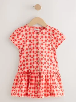 Cœur rouge - Robe en coton à manches courtes (3mois8ans)