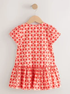 Cœur rouge - Robe en coton à manches courtes (3mois8ans)