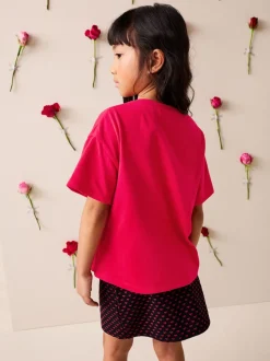 Cœur rouge - T-shirt à sequins (3-16 ans)