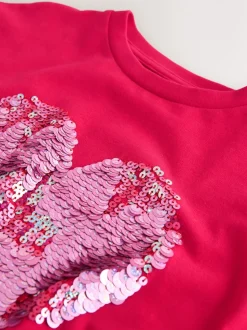 Cœur rouge - T-shirt à sequins (3-16 ans)