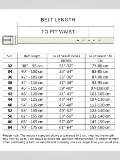 D555 HARRYSON Large boucle Fausse 3.9cm Ceinture large en cuir