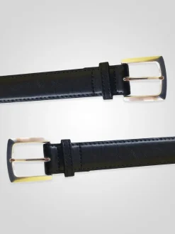 D555 LEWIS Ceinture de pantalon en cuir à boucle carrée 2.9cm Largeur