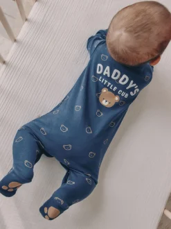 Daddys bleu marine Little Cub - Bébé Family Combinaison de nuit (0-2yrs)
