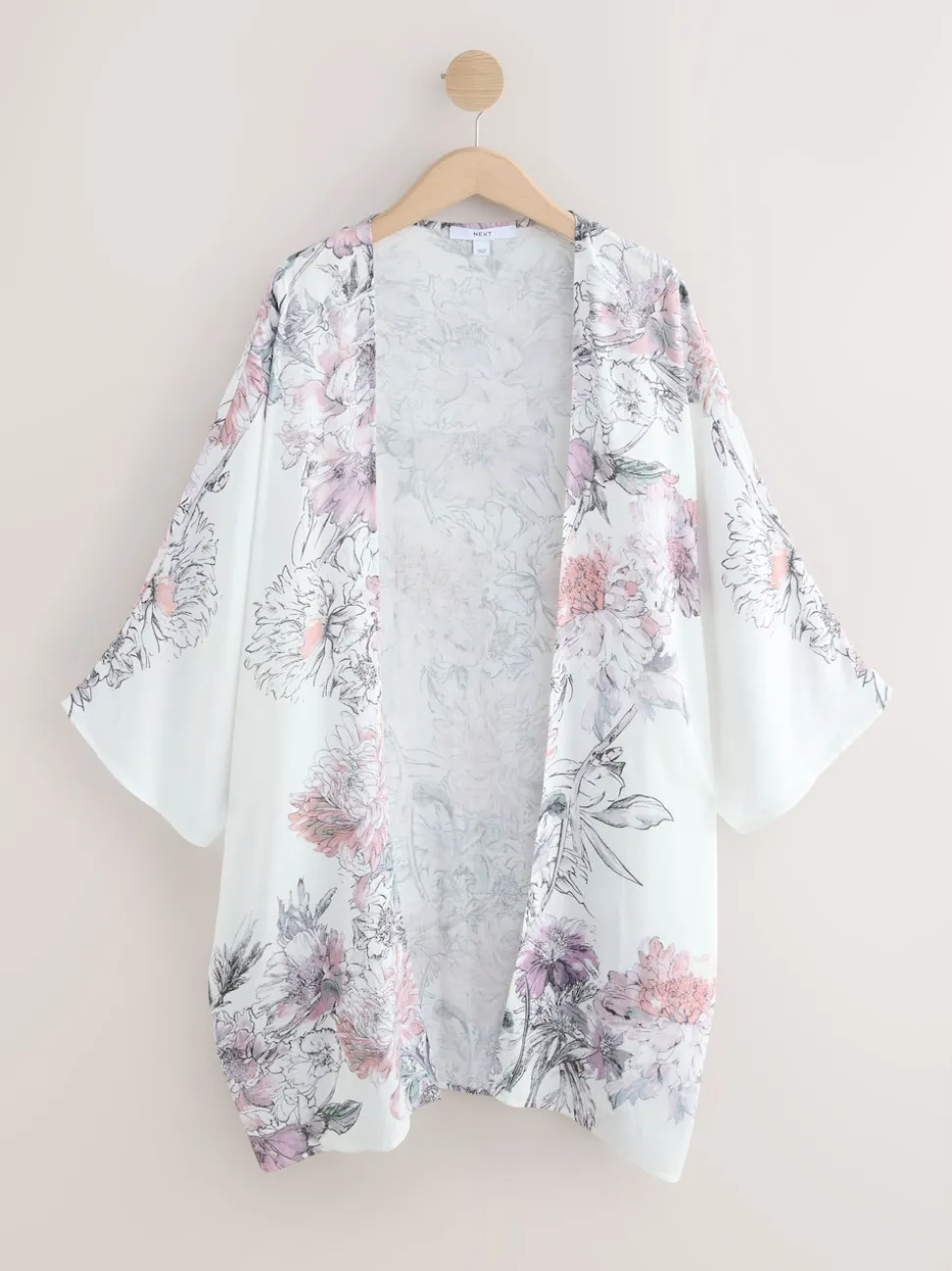 Dahlia vintage - Vêtement de kimono long fleuri vintage