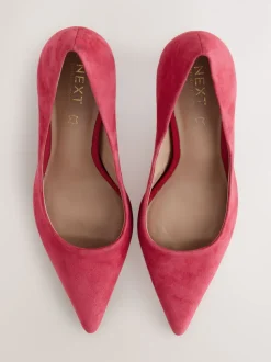 Daim rouge - Chaussures de milieu de terrain en cuir